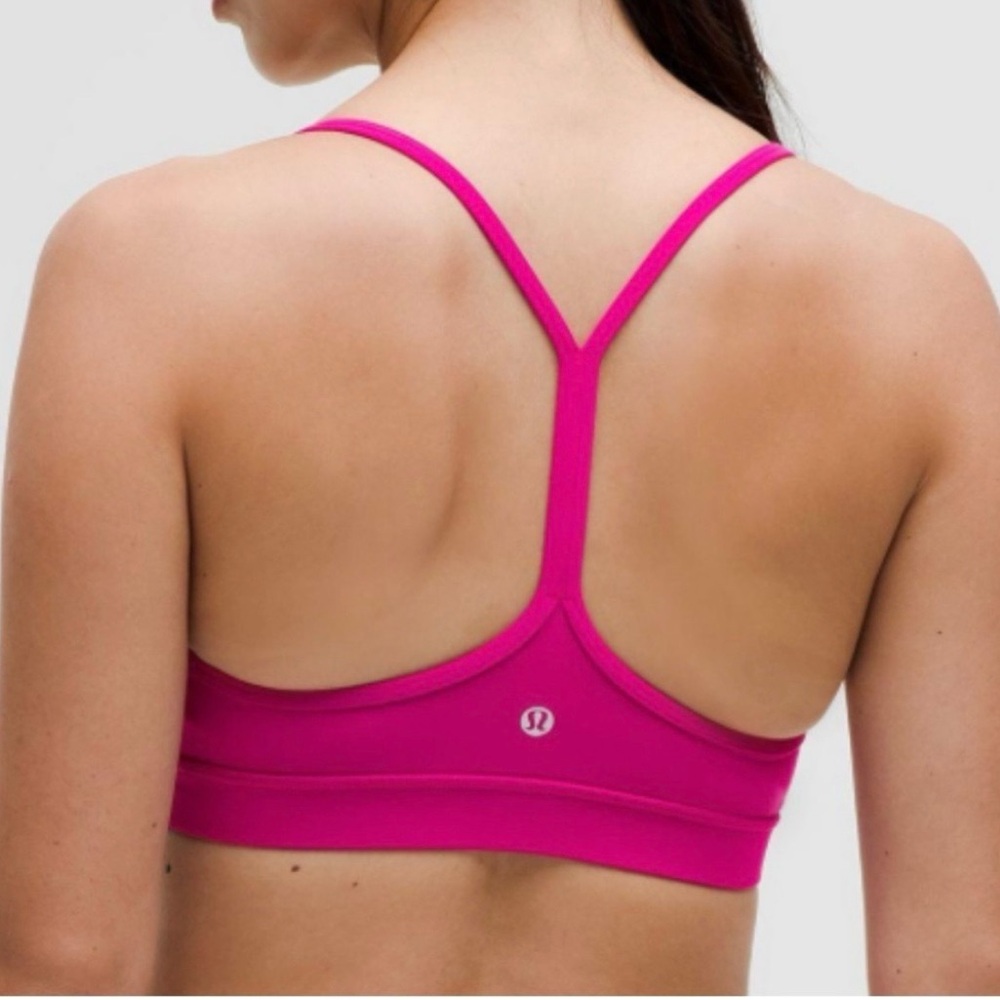 lululemon Pink Flow Y Sports Bra Size 8